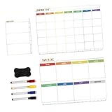 ABOOFAN Magnetisches Planboard Abwischbar Pet Monatsplaner Wochenplaner für Kühlschrank Haushaltsplaner mit Bunten Farben und Rückstandsfreiem Haftmagnet für Effiziente Terminübersicht
