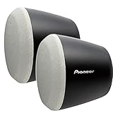 PIONEER TS-STX080 Satellitenlautsprecher für Wohnmobile & Camper (2er-Set), 78 mm, 100 W max., 20 W RMS, 4 Ohm, Flexible Montagearme inkl. Grills – für Autoradio & Mediacenter