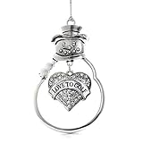 Inspired Silver Silberfarbener Anhänger in Pavé-Fassung, Schneemann, Ornament mit Zirkonia, Schmuck aus Silber O-47639
