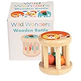 Rex London Rassel Greifling Beißring Holzspielzeug „Wild Wonders“