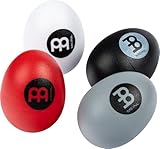 Meinl Percussion Egg Shaker Set - 4 verschiedene Lautstärken - Mit Weich, Medium, Laut, Extra Laut - Musikinstrument - Kunststoff, Mehrfarbig (ES-SET)