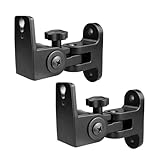 Howonder BS-218pro Universelle Lautsprecher Wandhalterung für kleine Lautsprecher, Wandhalterung für Regallautsprecher, hält bis zu 30 lbs (2 Packungen schwarz)