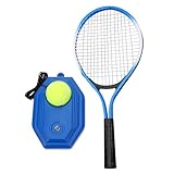 OHPHCALL 1 Set Tennis Trainer Mit Rückprallball Und Schnur Tennistrainingsgerät Für Anfänger Und Komplettset Mit 1 Schläger 1 Tennisball Und 1 Basis Für Individuelles Training