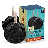 Alphatrail Fahrradschlauch Rick 28 Zoll DV Dunlopventil 2X Set mit Mobilitätsgarantie I Kompatible Fahrradreifen Schwalbe, Continental, Conti, Michelin, Kenda & Maxxis Fahrrad Schlauch
