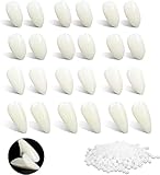OneNine 12 Paare Vampirzähne Erwachsene Kinder 4 Größen Custom Fangs Vampire Zähne mit 3 Beutel Zähne Pellets Klebstoff für Cosplay Party Requisiten Halloween Party (13mm, 15mm, 17mm, 19mm)