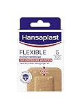 Hansaplast Flexible Wundverband (5 Stück), Wundpflaster für größere Wunden, elastisches Pflaster ideal für Gelenke und viel bewegte Körperstellen