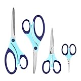 Allzweckscheren-Set, 4 Stück, Bastelschere, Büroschere, Stoffschere, Nähschere für Büro und Zuhause