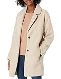 Amazon Essentials Damen Teddyfleecejacke mit Revers, Oversized-Passform, Sand, L