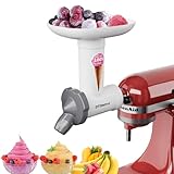OTOmitra Eismaschine Aufsatz für Kitchenaid Standmixer, Fruchteismaschine Aufsatz ist aus BPA-freien, lebensmittelechten Materialien hergestellt und macht gefrorene Desserts, milchfreies Eismaschine