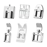 HJZHII 6 Stück Nähzubehör,Nähmaschinen Zubehör,Multifunktions Nähfuß Saumfuss Haushaltszubehör Set Nähfüsse Edelstahl Presser Fuß Nähmaschinenfüße für Nähmaschine