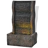 vidaXL Zimmerbrunnen LED Polyresin Wasserspiel Springbrunnen Gartenbrunnen