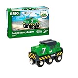 BRIO World 33214 Batterie-Frachtlok - Grüne Batterie-Lok mit Frontscheinwerfern - Empfohlen ab 3 Jahren