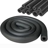 Rohrisolierung Schaumstoff Innendurchmesser 27 43 60 mm, Schaumstoffschlauch, Rohrdämmung Isolierung Rohr Schwarz für Heizungsrohr Kupferrohr Fitnessgeräte, Wasserdicht(43mmIDx30mmx1.9m)