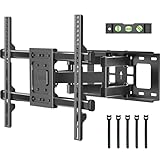 BONTEC TV Wandhalterung für 32-85 Zoll Bildschirme bis zu 60kg, Wandhalterung Fernseher Schwenkbar Neigbar Universal TV Halterung für Flach & Curved Fernseher & Monitor, Max VESA 600x400mm