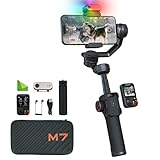 Hohem iSteady M7 AI Tracking Smartphone Gimbal 3-Achse-Telefonstabilisator mit 1,4-Zoll-OLED-Touchscreen-Magnetic, Fülllicht, Verlängerungstab für iPhone und Android-Videoaufzeichnung