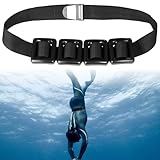 Homaisson Tauchgewichte mit Gürtel für Freitauchen, Tauchgewichte mit Gürtel, beschichtetes Blei, Tauchgewichte, 81,3–132,1 cm, verstellbarer Nylon-Gürtel, Schnellverschluss-Schnalle, 4 Stück