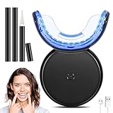 Zahnaufhellung Set mit 32 LED Licht, Teeth whitening kit, M5 Gegen Gelbe Zähne, Rauchflecken, sicher für den Zahnschmelz, Schonend Zahnaufhellung zu Hause, 15 Minuten Zahnbleaching