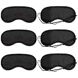 ITME Schlafmaske 6Pcs Augenmaske Seiden Schlafmaske Augenbinde für Damen Herren, Tragbare Schlafbrille mit Gummibänder für Reisen Schichtarbeit