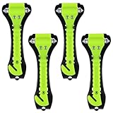 4 Stück Notfallhammer Auto mit Gurtschneider, 2 in 1 Gurtschneider Notfallhammer fürs Auto Nothammer mit Gurtmesser, Fensterbrecher und Auto Sicherheitshammer mit Gurtschneider für Auto, Bus, PKW