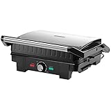 Monzana Kontaktgrill XXL 2200W 180°C Klappbar Antihaftbeschichtung Edelstahl BPA frei Tischgrill Paninigrill Sandwich Maker