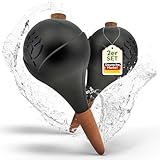 VITALLEO Bewässerungskugeln - XL (400 ml) - automatische Pflanzen Bewässerung - Wasserspender Pflanzen - Tonkegel Bewässerung für Zimmer & Balkon (2, Schwarz)