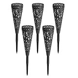 Baluue 5 Stück Grabvasen aus Kunststoff Wetterfeste Friedhofsblumenkörbe für Grabschmuck und Gartendekoration