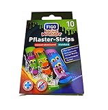 Kinder Pflaster Strips, Kinderpflaster mit Monster Motiven, Set 2x10 Stück, Wasserabweisend, Hautfreundlich, Klinisch getestet, bunte Pflaster für Mädchen und Jungs