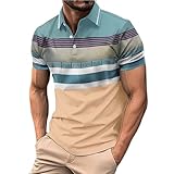 Sommer Poloshirt Herren Freizeit Basic Tshirt Leicht Kurzarmshirt Regular Fit Hawaiihemden Loose Fit Sommershirt für Männer Zum Golfen Tennis Sportswear Lustige Freizeitshirts Knopfleiste Shirts