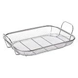 Outdoor Grillkorb, BBQ Grillkorb, Grillkorb für Gemüse, Edelstahl Grillzubehör Gebaut für die Ewigkeit, perfekter Gemüse-Grillkorb für alle Grills und Gemüse