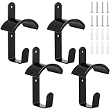 4 Stück Trensenhalter Pferd, Pferde-Zaumzeughalter mit Expansionsröhrchen und Schrauben, Haken Pferd Tack, Halterung Zaumzeug, Bridle Hanger für Reitstall, Führstricke, Sattelkammer, Stall, Schwarz