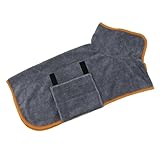 FONDOTIN Hundezubehör Hundewanne Schlafmantel Für Hunde Hundetuch Bademantel Hundedusche Hundehandtuch Hundepfotenwascher Poncho Tücher Hund Wasserflasche Dackel Grey Polyester