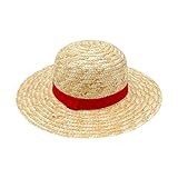 thematys One P. Luffy Hut Hat Monkey D. Ruffy Strohhut Piratenhut aus Stroh Anime Manga Cosplay Karneval Festival Netflix Serie