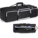 OUUTMEE 30,7' Stativtasche, Fotostativtasche mit Herausnehmbaren, Gepolsterten Trennwänden, Lichtstativtasche mit stoßfester, für Kamerastative, Einbeinstative, Lautsprecherständer und Zubehör