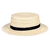 Boland 90992 - Hut Lou Bandy, Strohhut, Kopfbedeckung, Zubehör, Accessoire, Themenparty, Mottoparty, Karneval