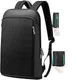 ZINZ 15 15.6 16 Zoll Rucksack Schlank und Erweiterbar Anti Diebstahl Tasche Laptop Rucksack,Schulrucksack mit USB-Anschluss und Laptopfach für Herren Damen,DB01K02