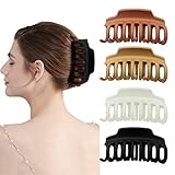 Pwhyi Haarklammer Große, 4 Stück Kunststoff Matt Haarklammern Damen für Dickes Haar, Rutschfeste Haarspangen Claw Clip für Frauen & Mädchen