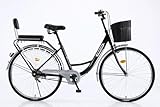 Kcolic 24/26 Zoll 21 Gang Fahrrad mit Stahlrahmen, Citybike für Erwachsene, Beachcruiser Fahrrad, Step In Rahmenoption A,26in
