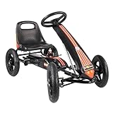 Lemodo Go Kart Tretauto – Kinderfahrzeug mit Luftreifen, Tretfahrzeug für Kinder von 5-9 Jahre, Handbremse und Freilauf, robuster Rahmen, Pedalfahrzeug, Outdoor-Tretauto