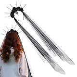 Halloween Kopfschmuck | Gotischer schwarzer Rosen-Schleier-Haarreif für Frauen,Halloween Kostüm Zubehör, Tag der Kopfschmuck für Hochzeiten, Maskenbälle,