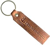 ANKERPUNKT Geschenke für Frauen & Männer Weihnachten Lieblingsmensch Schlüsselanhänger Leder - Geschenk Freund, Freundin zum Geburtstag, Weihnachten, Nikolaus - dunkelbraun