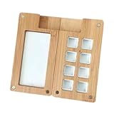 CLSSLVVBN Holzpalette, Malkasten aus Holz, vielseitige Reise Aquarellpalette für Maler und Kunstbegeisterte, Mini Reise Aquarellkasten, Kein Clip, 6x6cm