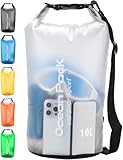 Henrycares Dry Bag wasserdichte Tasche, 20L 10L 5L 2L Wasserdichter Packsack mit Schultergurt und Wasserfester Handyhülle, Schwimmen, Baden, Strand, Kanu, Stand Up Paddling, Tauchen