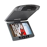 AYJYZHIAG 9 Zoll Autodachmonitor LCD Flip Down Bildschirm Overhead Multimedia Video Deckendachhalterung Display(Grey)