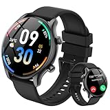 vamout Smartwatch Herren Damen Rund mit Telefonfunktion/AI Assistentin,1.39' HD Uhr,120+ Sportmodi Watches for Men, Fitnessuhr Herren mit SpO2 Pulsuhr Schlafmonitor, IP68 Wasserdicht, für iOS Android
