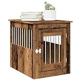 vidaXL Hundekäfig im Möbelstil Altholz-Optik 55x75x65 cm Holzwerkstoff