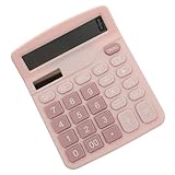 Angoily Solarrechner für Studenten Tragbarer Taschenrechner Bunten Farben für Büro und Schule ohne Batterie Dual Power Funktion Robustes Material