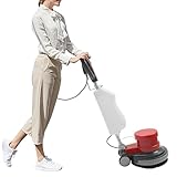 Boden Reinigungs- und Poliermaschine Bohnermaschine Einscheibenmaschine mit Frischwassertank 1100W 17' fur Reinigung aller Arten von Bodenbelägen