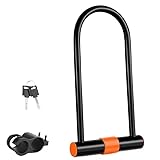 LUOKEKE Fahrradschloss Tragbares Fahrrad-Bügelschloss aus robustem Karbonstahl, sicheres Diebstahlschutz-Fahrrad-Vorhängeschloss for Elektro-Fahrrad, Roller, Motorrad Bike Lock