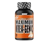 WEIDER Maximum Krea-Genic Kreatin Kapseln hochdosiert, doppelt gepuffertes Kreatin Monohydrat für mehr Power beim Workout, Muskelaufbau Kapseln, 200 Kapseln