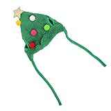 STOBOK Hundemütze Hund Weihnachten Hut Weihnachten Baum Kostüm Hut Haustier Kopfschmuck Hut Cosplay Zubeh?r für Hund Pet Weihnachten Urlaub Gastgeschenke Grün Katzenhut